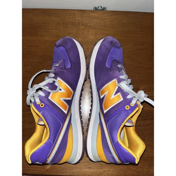 New Balance 574 Stadium Jacket Running Shoes Mens 9.5 Womens 11 LSU LA Lakers - Picture 7 of 9